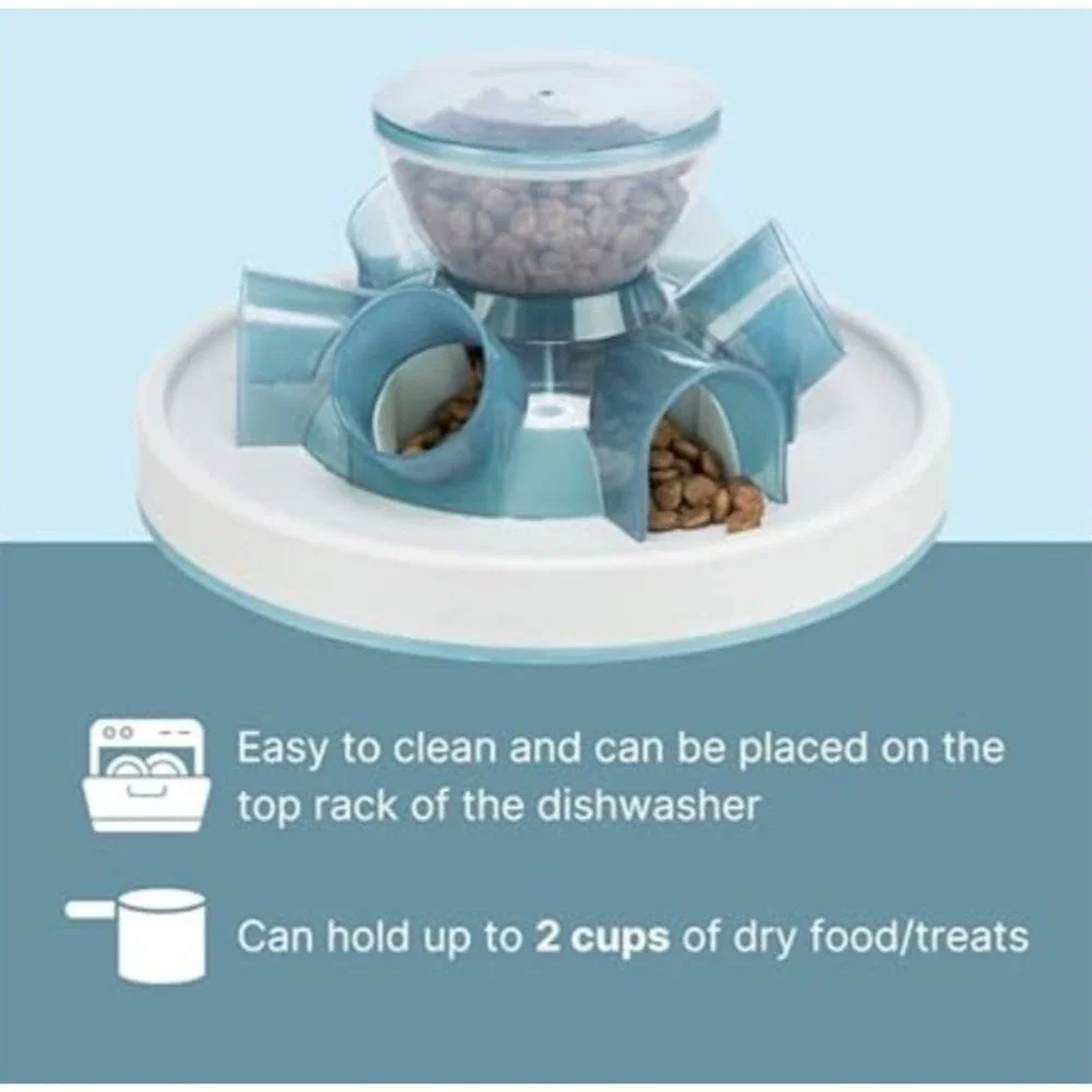 TRIXIE Tunnel Slow Feeder Interactive Cat Toy Pet Food Dispenser Treat